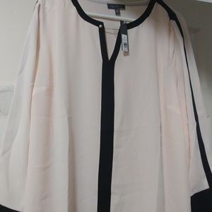 Limited pearl chain tunic shirt blouse 1X NWT $79